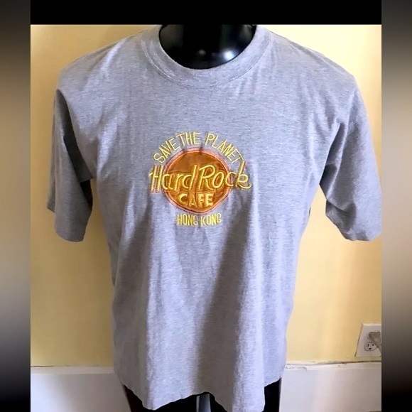 Hard Rock Cafe Other - Hard Rock Cafe “Save The Planet” Hong Kong XXL Embroidered Gray